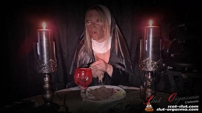 The holy food and scat dinner - The medieval shit puking scat slave 1 - Holy nun extreme shit and puke play [FullHD 1080p]  2023 (Actress: SlutOrgasma)