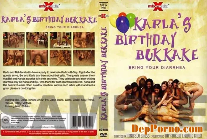 KARLAS BIRTHDAY BUKKAKE BRING YOUR DIARRHEA [SD]  2018 (Nicolettaxxx) Femdom, Scat