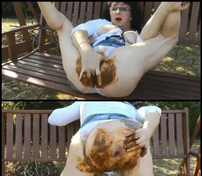 Poop in my panty outdoor [HD 720p]  2018 (Chienne Mary French scat slut) Outdoor, Milf