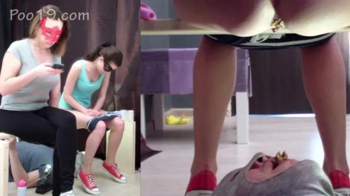 2 ladies fed me small portions of diarrhea [FullHD 1080p]  2018 (Smelly Milana) Toilet Slavery, Shitting