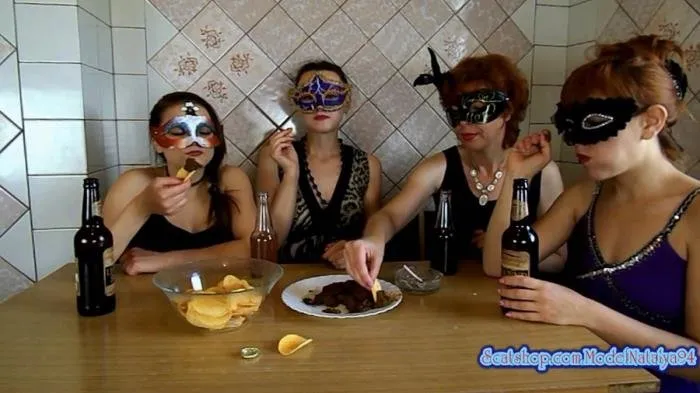 The morning Breakfast the four girls [FullHD 1080p]  2018 (ModelNatalya94) Scatology, Amateur