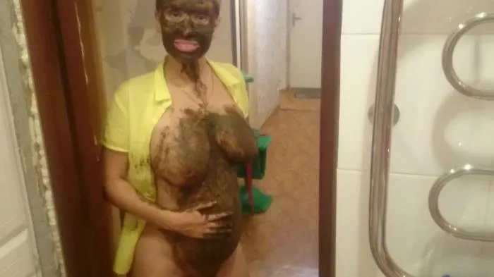 Shit in the sink [FullHD 1080p]  2018 (Brown wife) Scatting, Big Tits