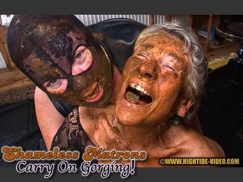 SHAMELESS MATRONS - CARRY ON GORGING! [HD 720p]  2018 (Angelina, Linda, Sunny, 3 males) Group, Domination