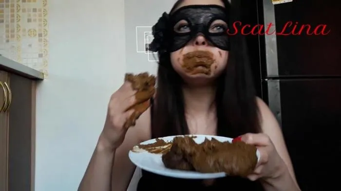Eat shit and fuck myself [FullHD 1080p]  2018 (ScatLina) Solo, Defecation
