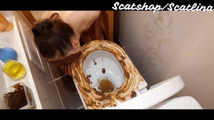 Dirty toilet (part 1) [FullHD 1080p]  2020 (Actress: ScatLina)