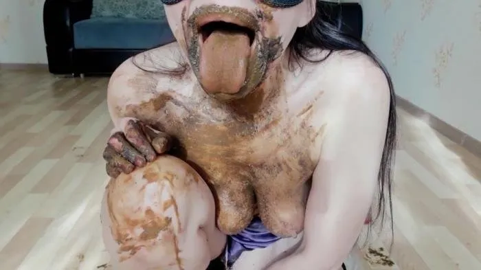 Blood and shit part 2 [FullHD 1080p]  2020 (ScatLina) Toilet Slavery, Big pile