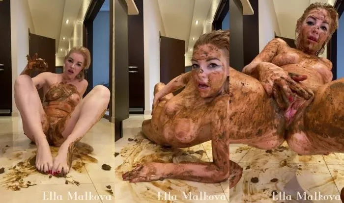 Ultimate Smearing + Pee and Poop Directly on Face [UltraHD 2K]  2022 (Scat Ella) Shit Eating, Fetish