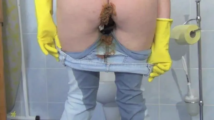 I endured for a long time and now I poop [FullHD 1080p]  2022 (Pleasure) Pooping Jeans, Jeans Pooping