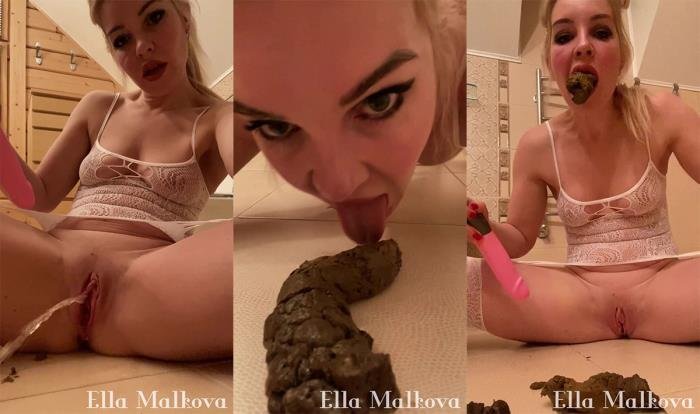 Masturbating and Licking Shit [UltraHD 2K]  2022 (Actress: Scat Ella / Ella Malova)