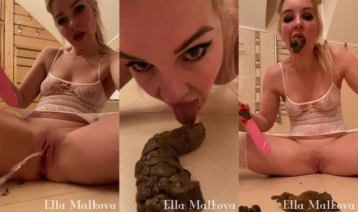Masturbating and Licking Shit [UltraHD 2K]  2022 (Scat Ella / Ella Malova) Scat, Shit Licking