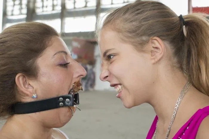 Scat Domination Open Mouth By Mikaela Wolf [FullHD 1080p]  2022 (ikaela Wolf, Slave Natasha) Lesbian, Scat