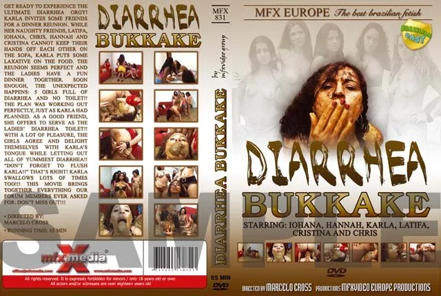 Diarrhea Bukkake MFX-831 [DVDRip]  2022 (Chris, Hannah, Cristina, Latifa, Iohana Alvez, Karla) Faceshitting, Lesbian Scat
