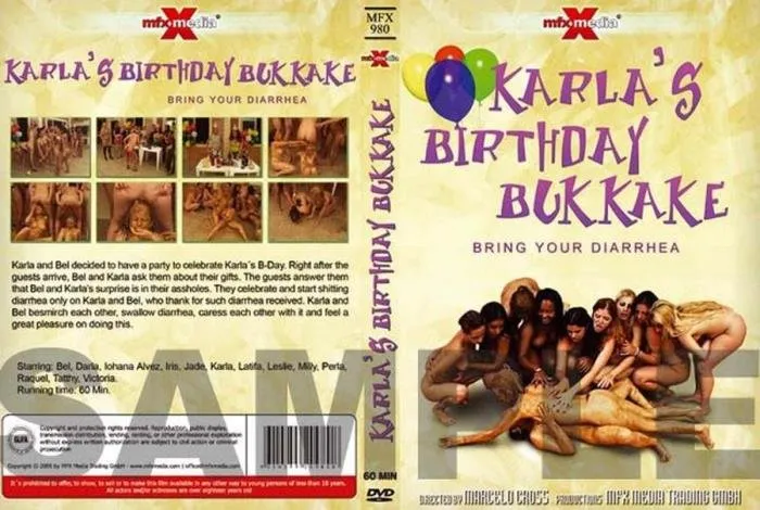 Karla's Birthday Bukakke - Bring Your Diarrhea [DVDRip]  2022 (Karla, Bel, Victória, Jade, Perla, Raquel, Latifa, Iohana Alvez, Iris, Darla, Milly, Leslie, Tatthy) Group, Orgy