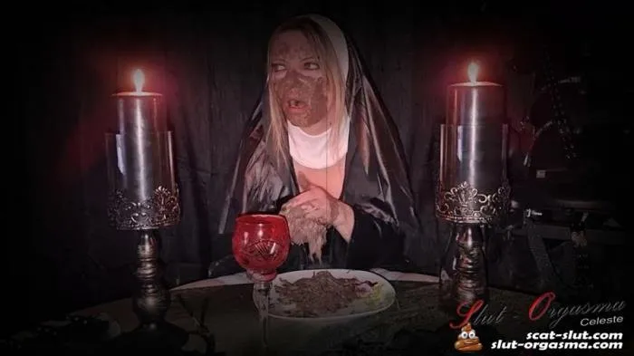 The holy food and scat dinner - The medieval shit puking scat slave 1 - Holy nun extreme shit and puke play [FullHD 1080p]  2023 (SlutOrgasma) Solo