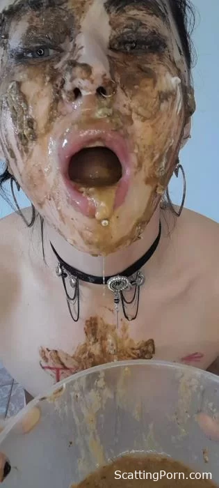 50 Min Shit Spagetti Mess, Eating, Smearing Rolling in a Mess [UltraHD 2K]  2024 (Actress: LiliXXXFetish)