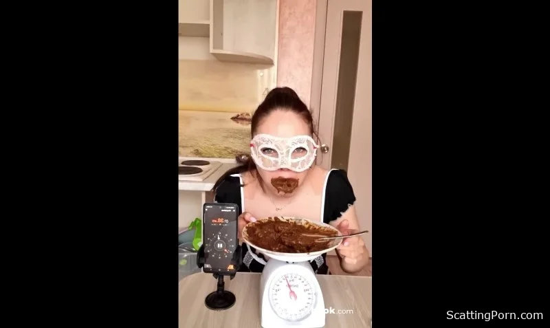 Speed shit eating with 3 loads [HD 720p]  2025 (Actress: Scatlina)