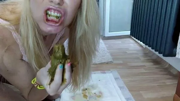 Eating Pooo [FullHD 1080p]  2026 (Defecation, Solo, Blonde)