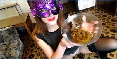 ModelNatalya94 Features Yana Eating A Week's Worth Of Collected Scat