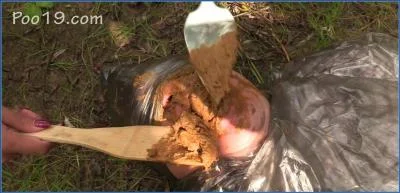 Milana Smelly in Filthy Scatting and Peeing in a Forest