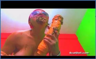 Doll's Dirty Scat and Piss romp with Big Dildo in the Netherlands