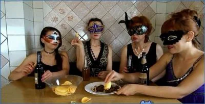 ModelNatalya94 in a Russian Morning Breakfast with Four Girls