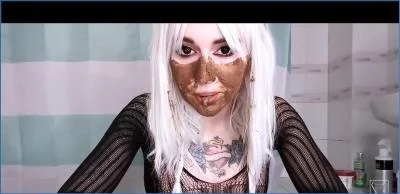 Scat Color Corn Flakes Food Play with Dirty Betty in Anal Femdom by Top