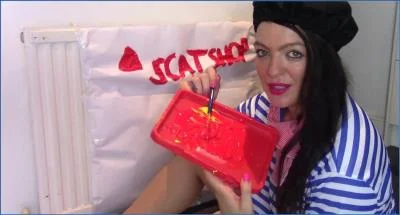 evamarie88 - Painting With Enema and Shit - Hardcore Solo Copro Poop Clip United Kingdom