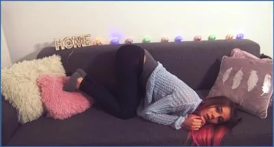 Sarah's Flirty Farting on Couch with HotDirtyIvone in Pissing and Pooping Lesbian Action USA