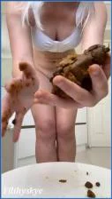 Filthy Skye Delivers Hardcore Copro in Solo Tentacle Dildo Scat Fetish