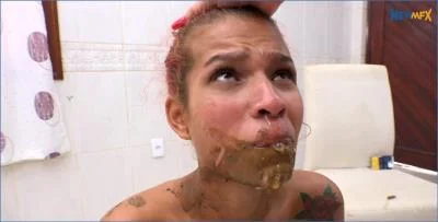Morena Ros serves hardcore shit eating and verbal humiliation in Food And Drink To My Slave copro