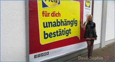 Devil Sophie Stars in Hardcore Piss and Poop at Lidl Parking Lot