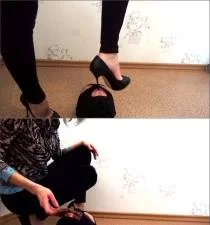Femdom Kaviar Mistress Emily in German Shit Toilet Slavery Pooping with Enema and Foot Fetish