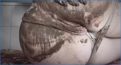 DirtyBetty's Hardcore Scat Play: Pantypooping, Smearing Kaviar, and Enema Fun