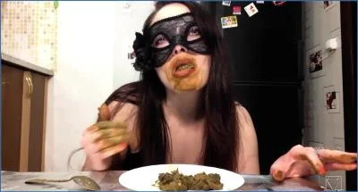 Scat Lina Serves Hardcore Shit Eating and Vomit in Xtreme Scat Breakfast Real