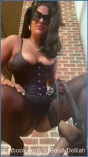 Bossy Delilah findom sissy toilet domination with real anal poop action in hardcore kaviar scat porn