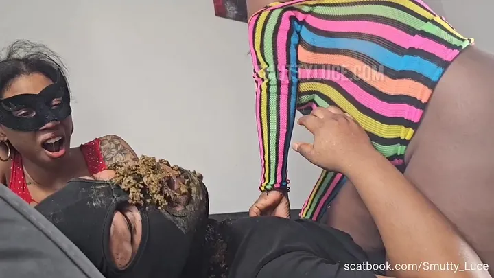 Smutty Luce Squats and drops a Thick Messy Load with a Grin- scat porn